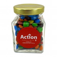 Small Glass Jar with Mini M&Ms 100g